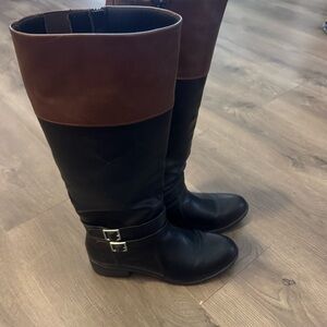 Arizona Jean Company Black and Brown Over the Knee Boots